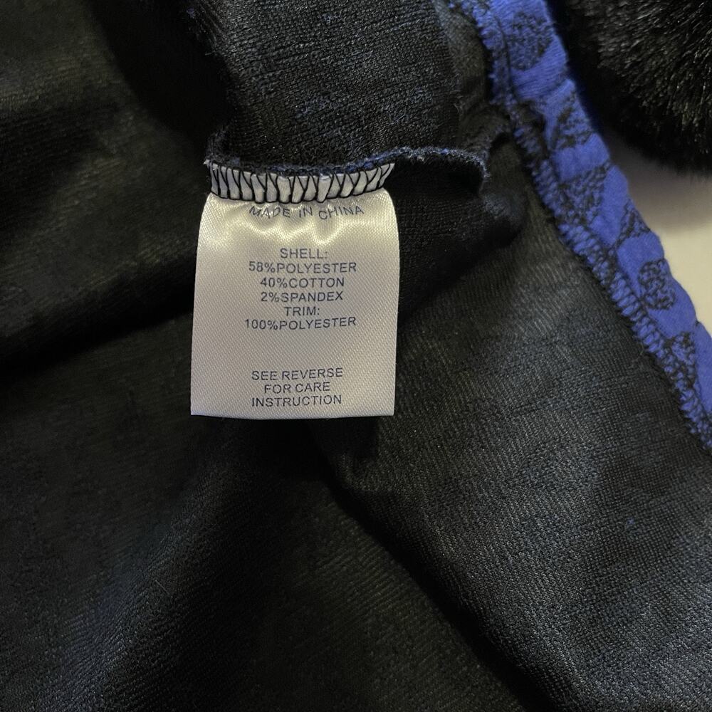 Tyler Boe Royal Blue Midi Dress with Black Fur Cuffs Beautiful
Size lg - Picture 7 of 9